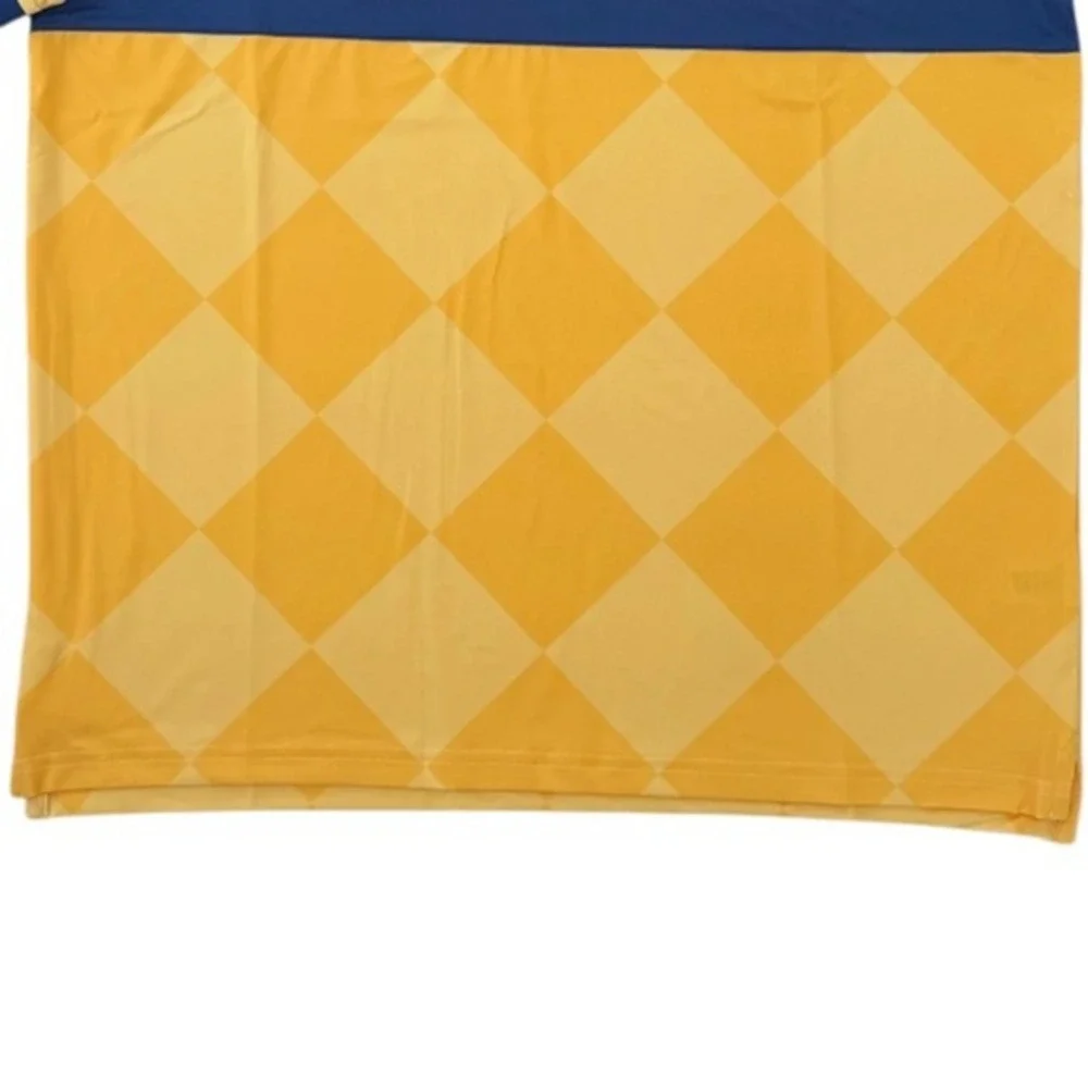 Bogey Boys by Macklemore Yellow Argyle Diamond Polo Golf Shirt, Size‎ L, NWT - Picture 5 of 10